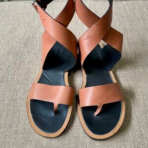 Vince Brown and Black millian Sandals Minimalist Design women’s size 6